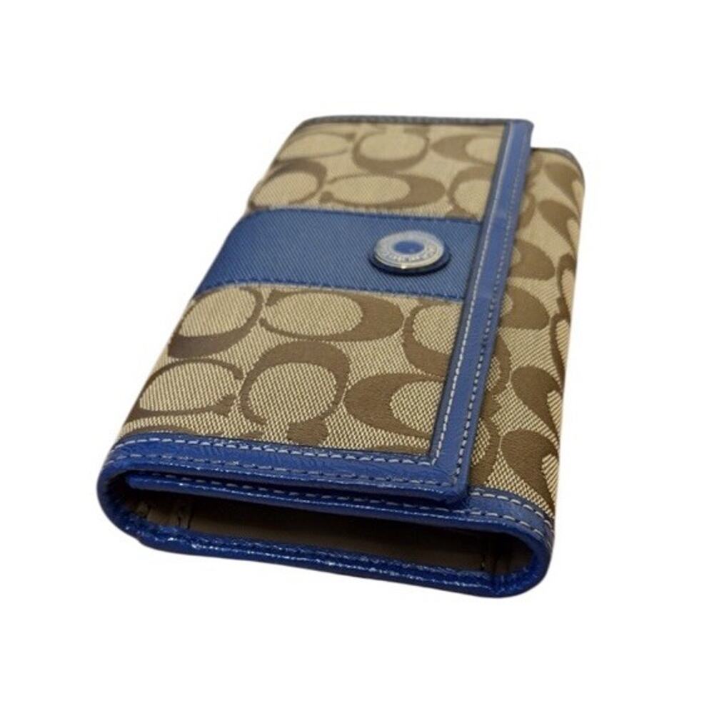 NWT Coach Y2K Signature Stripe Hobo Bag Wallet SET Khaki & Blue Jacquard 3254-1 - Picture 13 of 16